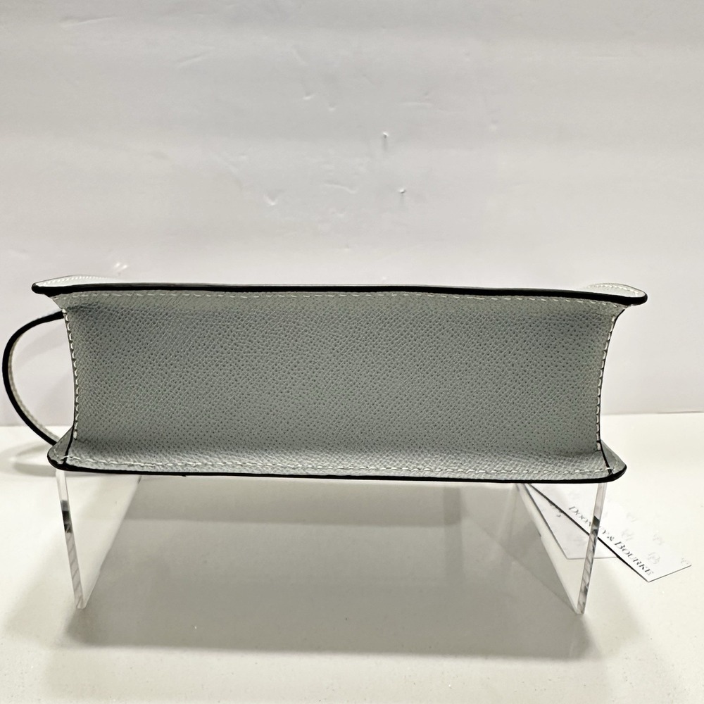 NEW Dooney & Bourke Alpine Demi 20 Purse Shoulder Bag Leather STONE Gray/Blue - Picture 5 of 10